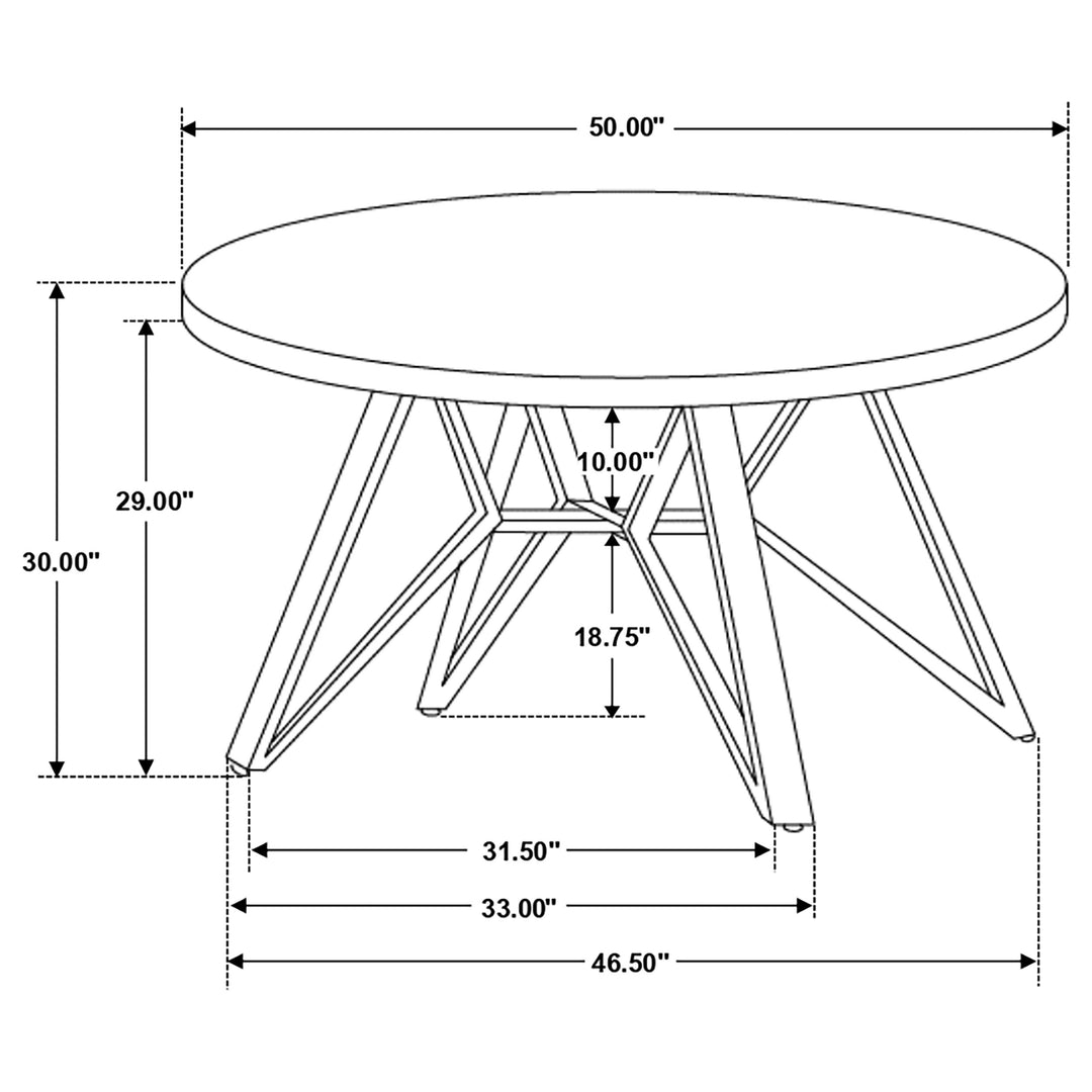 Neil 5-piece Round Dining Set Concrete and Grey_9