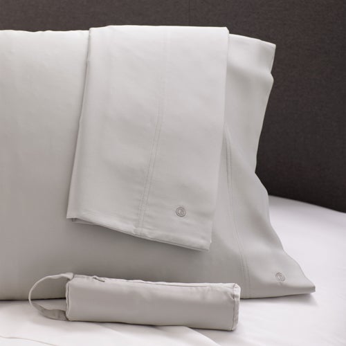 Satin Standard Travel Pillowcase Pair, Gray_0