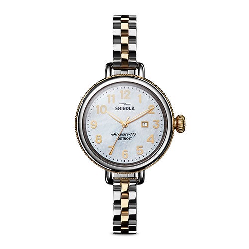 Ladies' Birdy Two-Tone Stainless Steel Bracelet Watch, Mother-of-Pearl Dial_0