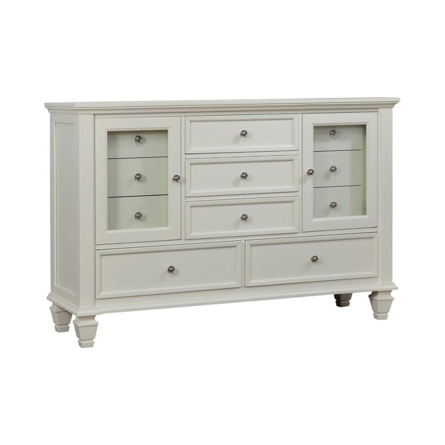 Sandy Beach 11-drawer Rectangular Dresser White_0