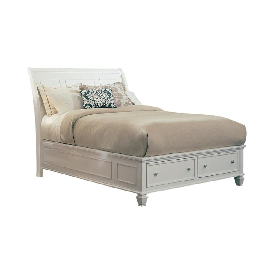 Sandy Beach Eastern King Storage Sleigh Bed White_2