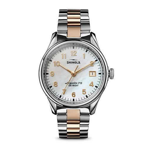 Ladies' Vinton Rose Gold & Silver-Tone Stainless Steel Watch, MOP Dial_0