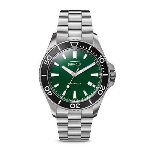 Mens' Lake Ontario Monster Automatic Stainless Steel Watch, Green Dial_0