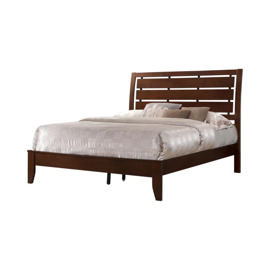 Serinity Full Panel Bed with Cut-out Headboard Rich Merlot_3