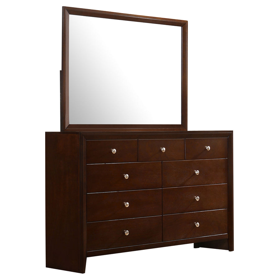 Serenity Rectangular 9-drawer Dresser with Mirror Rich Merlot_0