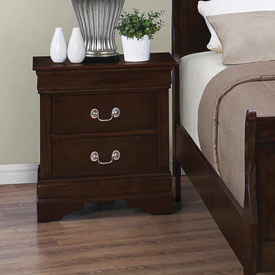 Louis Philippe 2-drawer Nightstand Cappuccino_1