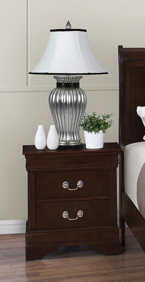Louis Philippe 2-drawer Nightstand Cappuccino_0