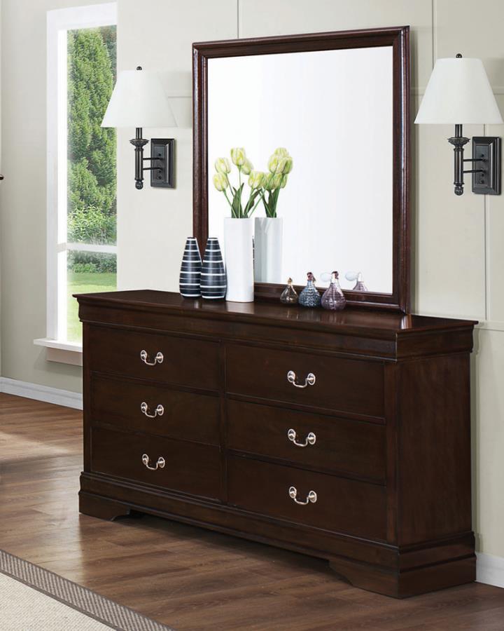 Louis Philippe 6-drawer Dresser Cappuccino_1