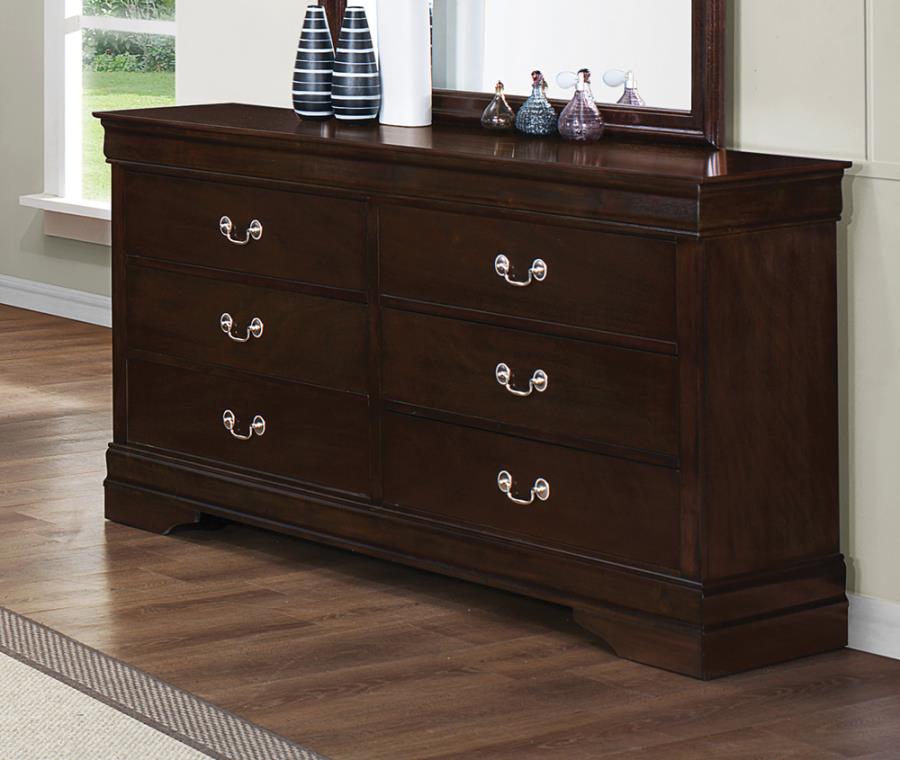 Louis Philippe 6-drawer Dresser Cappuccino_0