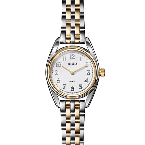 Ladies' Derby Gold & Silver-Tone Stainless Steel Watch, White Dial_0