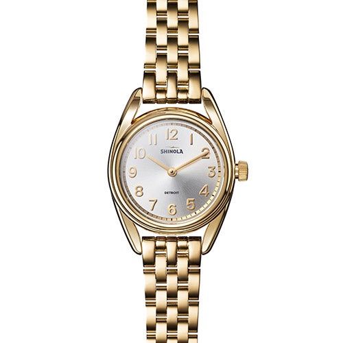 Ladies' Derby Gold-Tone Stainless Steel Watch, Silver Dial_0