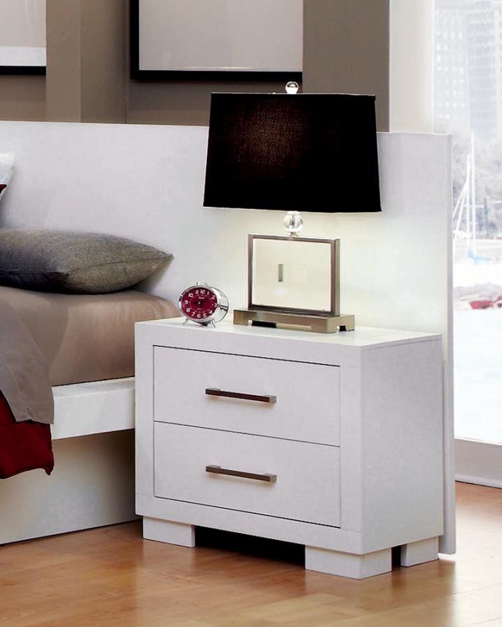 Jessica 2-drawer Nightstand White_1