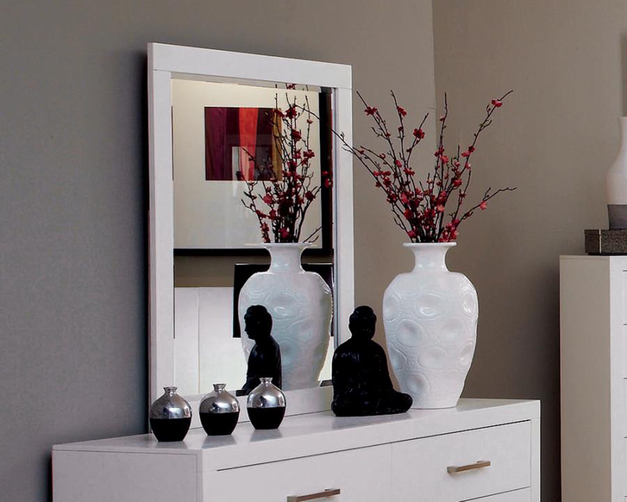 Jessica Rectangular Mirror White_0