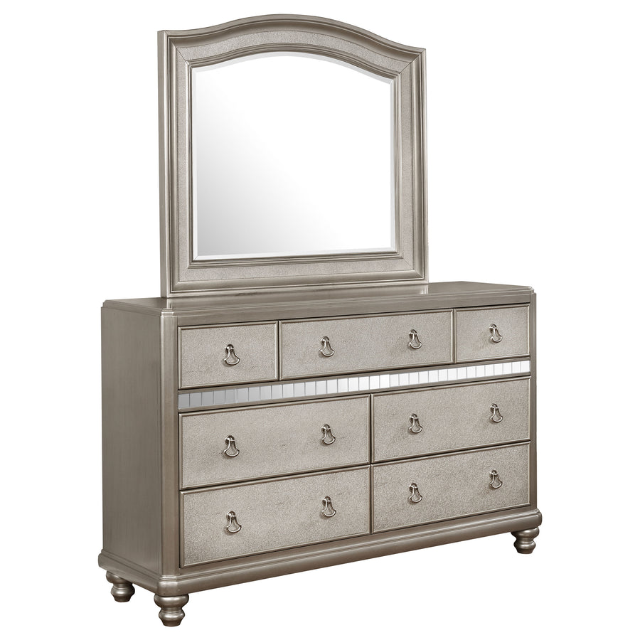 Bling Game 7-drawer Dresser with Mirror Metallic Platinum_0