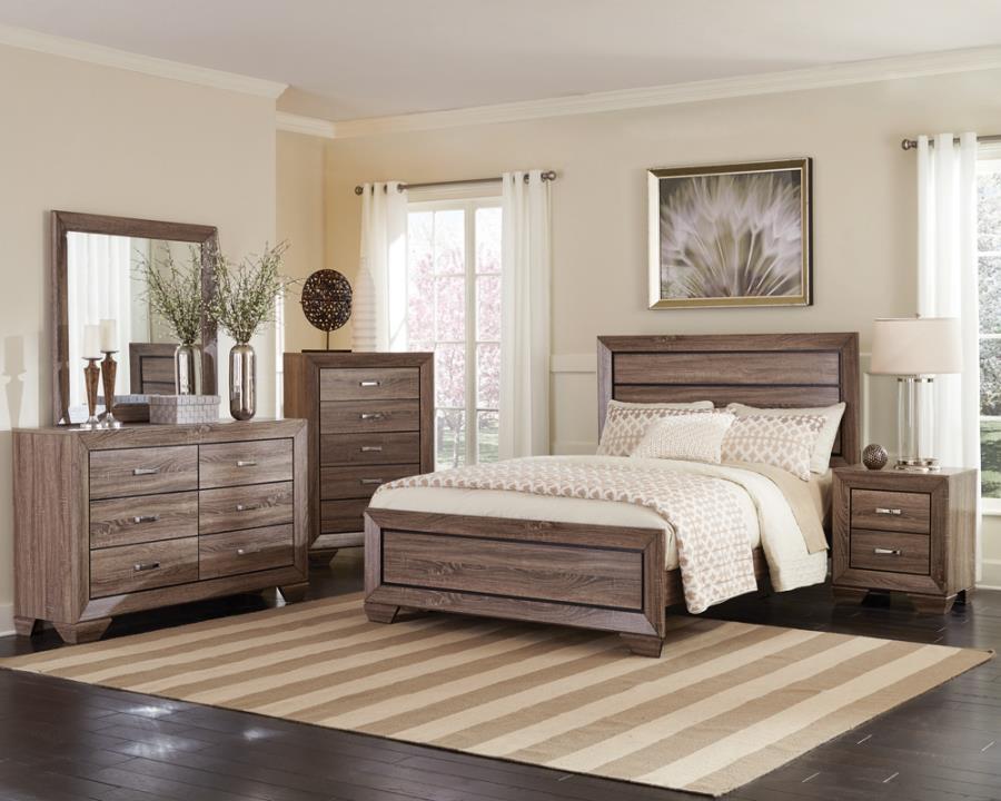 Kauffman Queen Panel Bed Washed Taupe_1