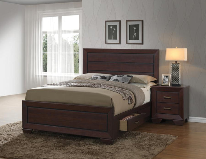 Kauffman California King Storage Bed Dark Cocoa_1