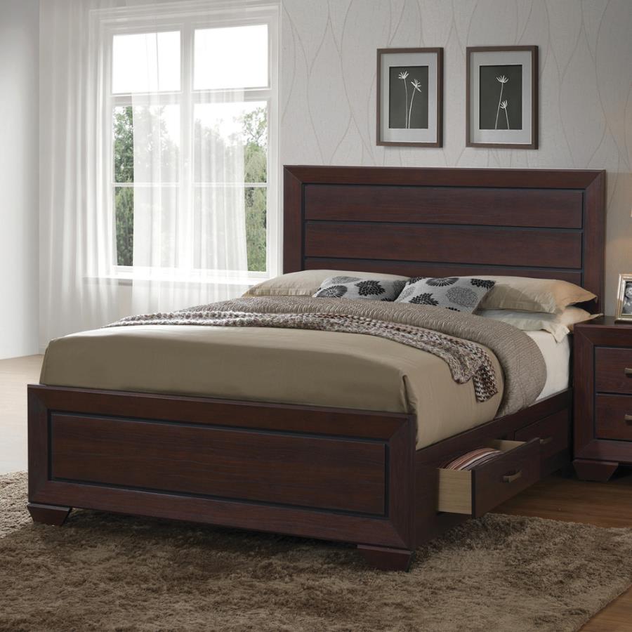 Kauffman Queen Storage Bed Dark Cocoa_0