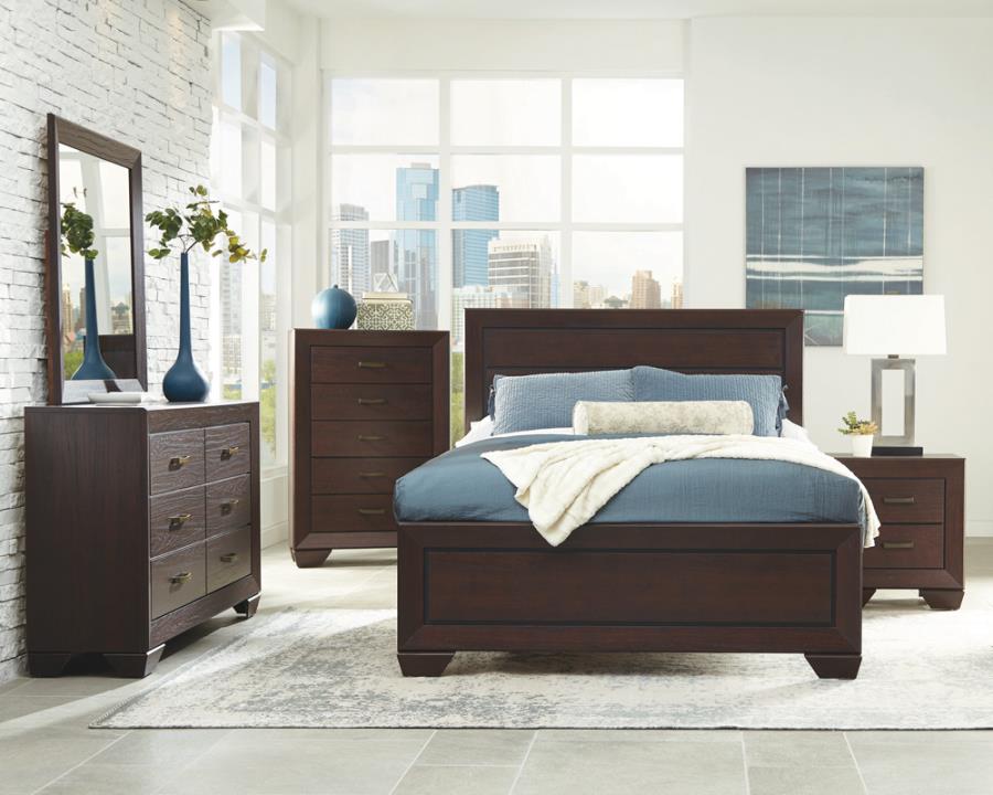 Kauffman Eastern King Panel Bed Dark Cocoa_1