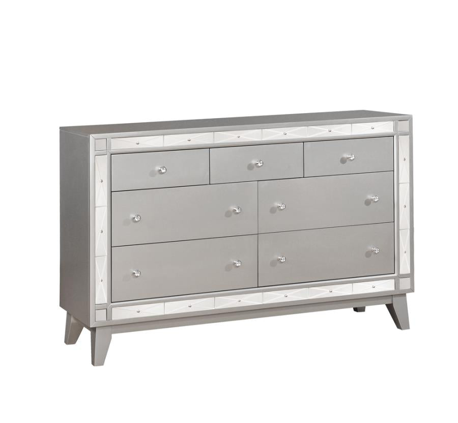 Leighton 7-drawer Dresser Metallic Mercury_1