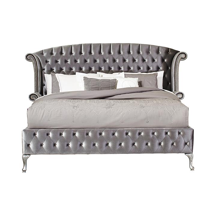 Deanna Eastern King Tufted Upholstered Bed Grey_3