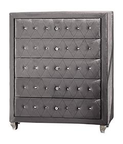 Deanna Upholstered Tufted Bedroom Set Grey_5