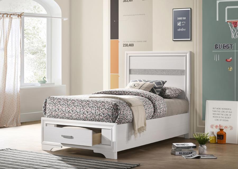 Miranda Twin Storage Bed White_0