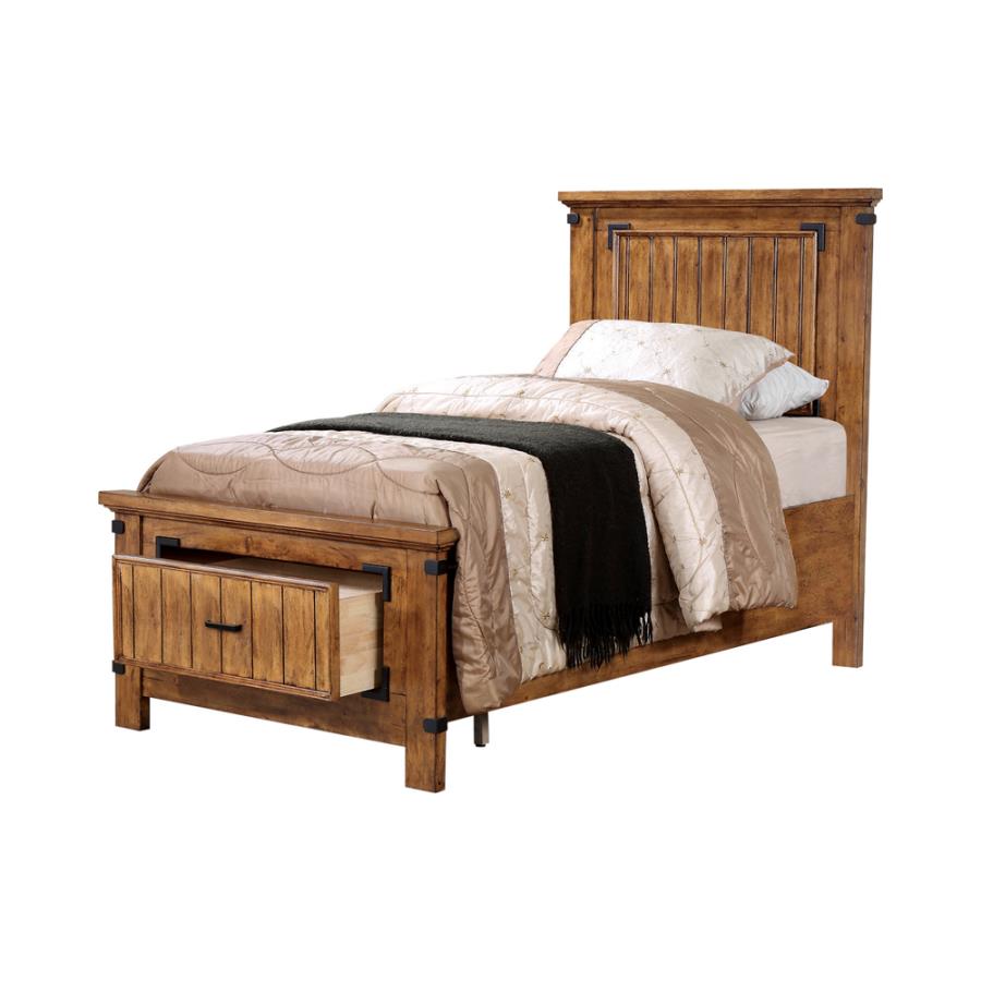 Brenner Twin Storage Bed Rustic Honey_1