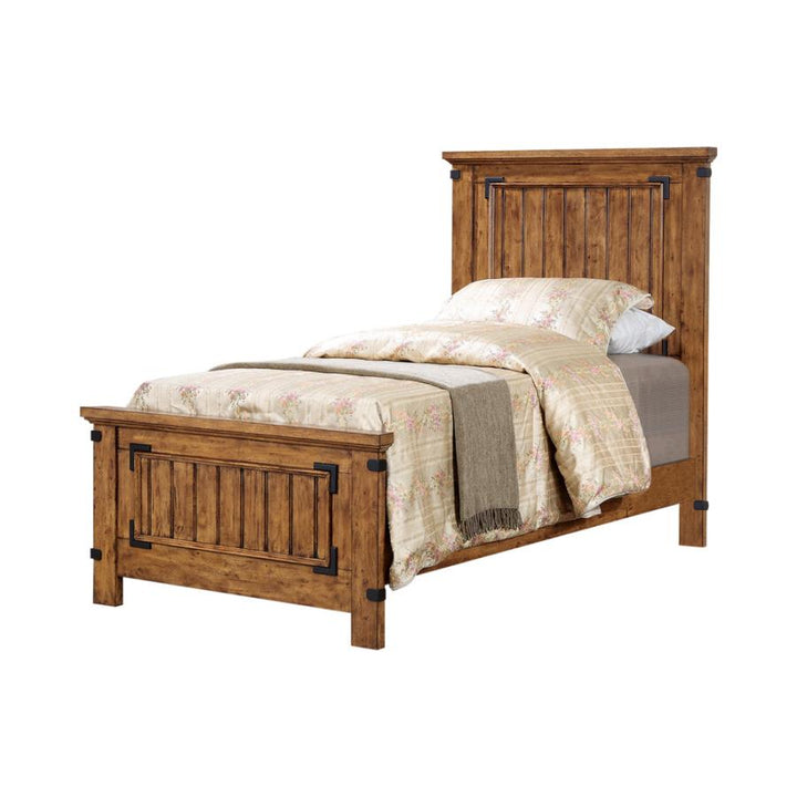 Brenner Twin Panel Bed Rustic Honey_2