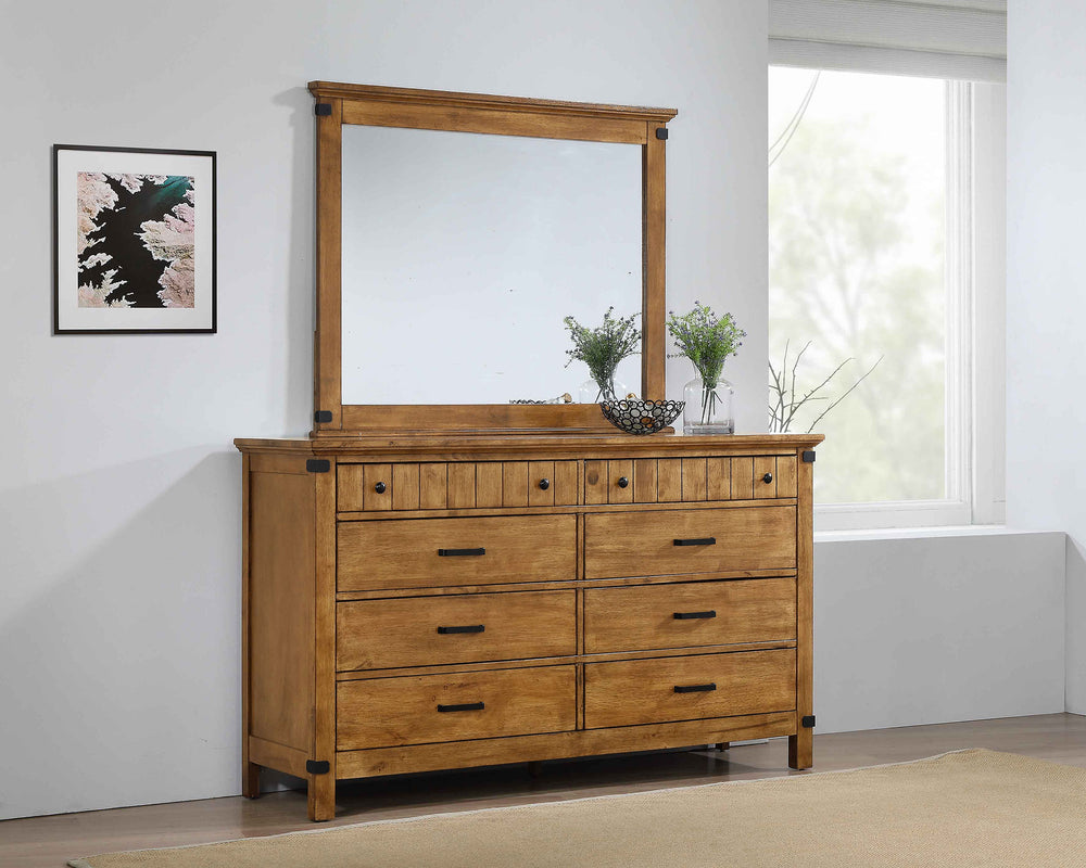 Brenner 8-drawer Dresser with Mirror Rustic Honey_1