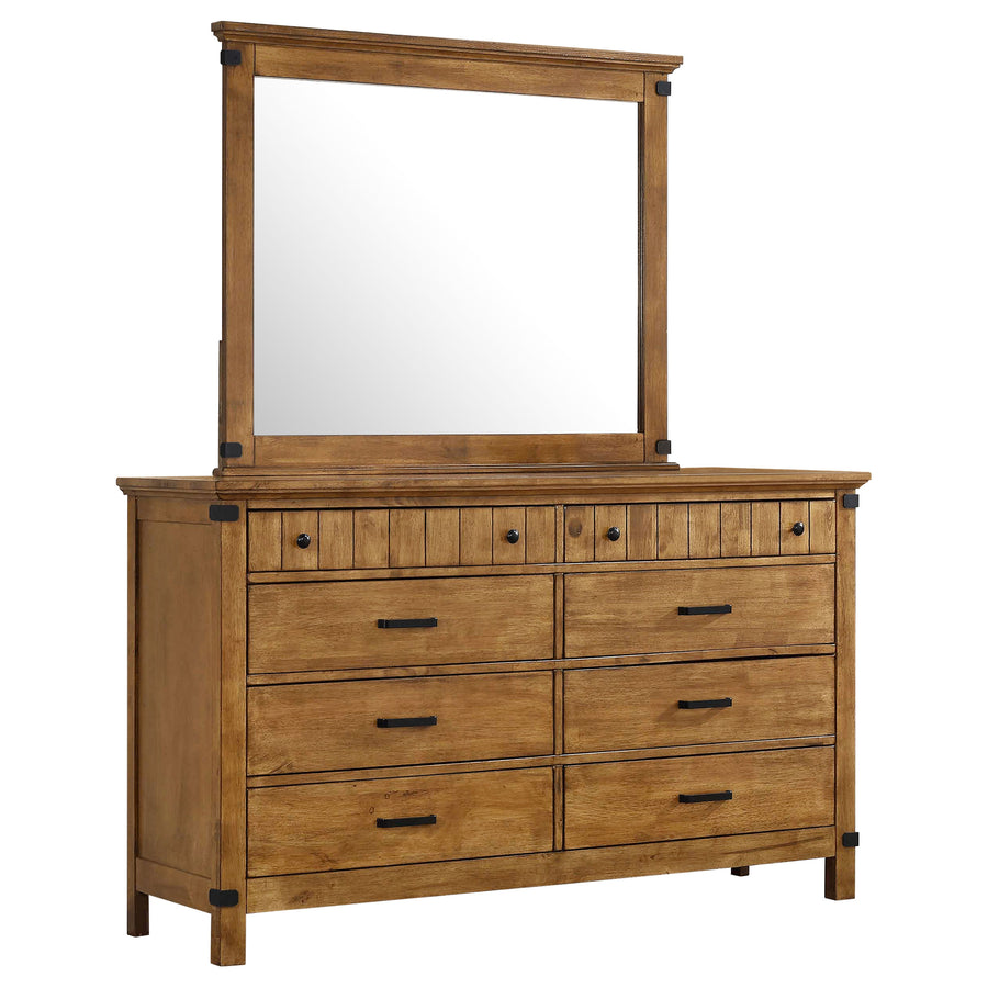 Brenner 8-drawer Dresser with Mirror Rustic Honey_0
