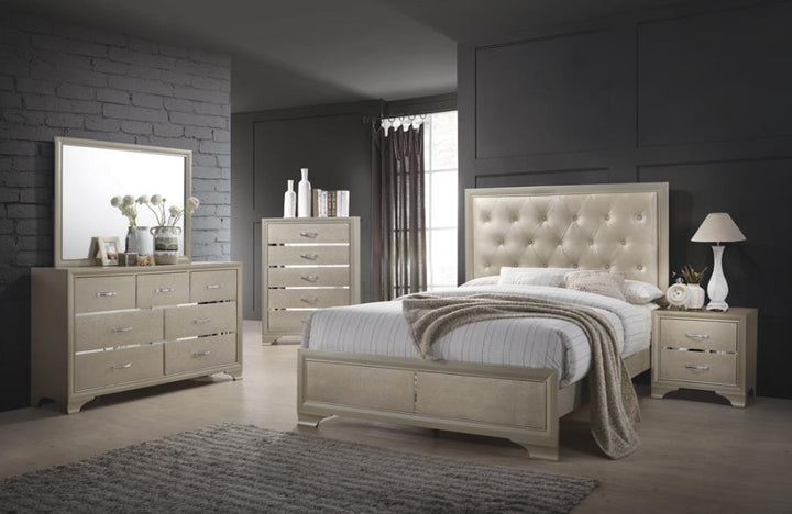 Beaumont Upholstered Eastern King Bed Champagne_2
