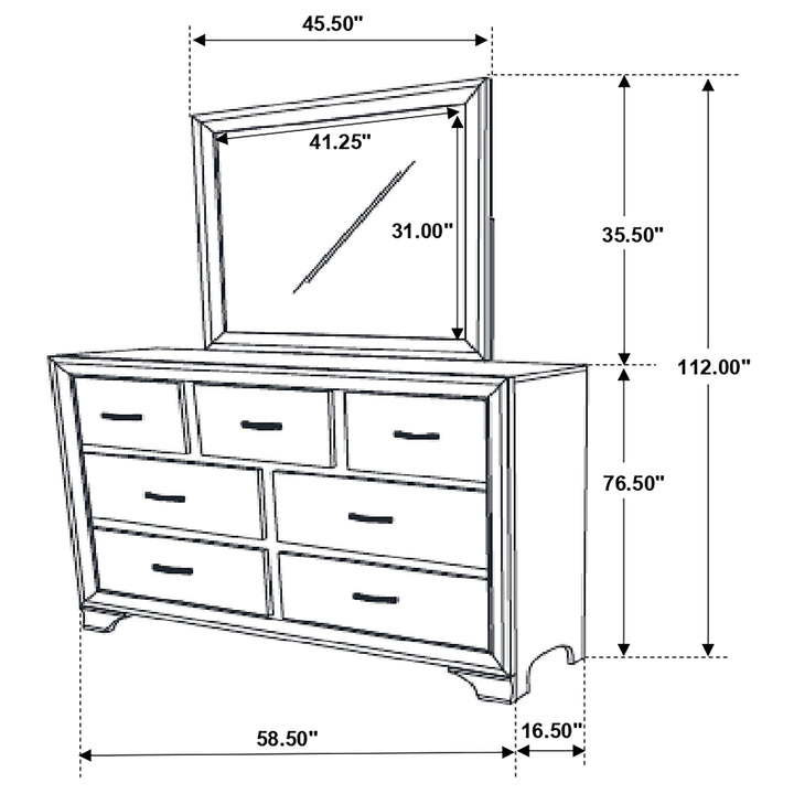 Beaumont 7-drawer Dresser with Mirror Champagne_2