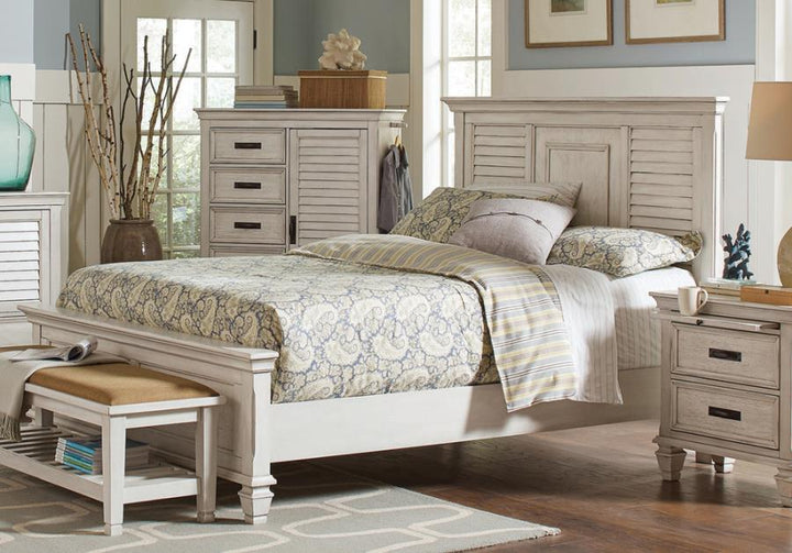 Franco Eastern King Panel Bed Antique White_2