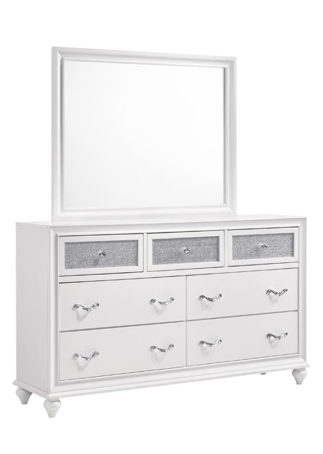 Barzini Rectangle Dresser Mirror White_1