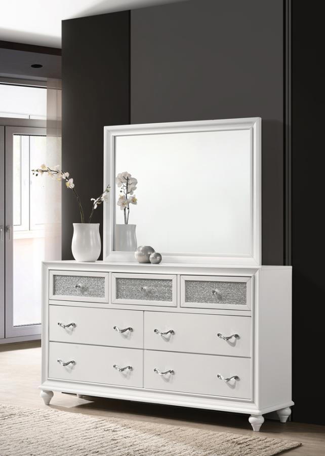 Barzini Rectangle Dresser Mirror White_0