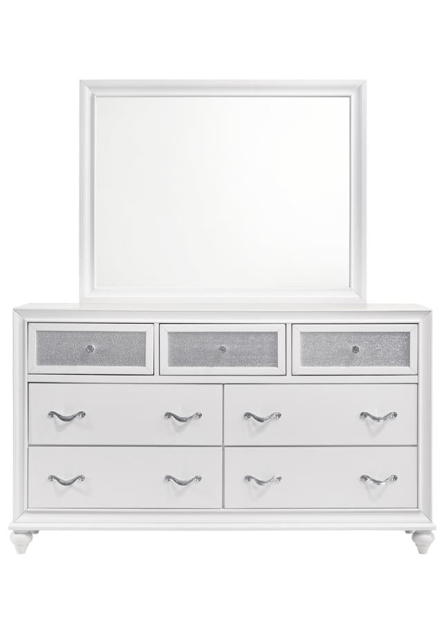 Barzini Rectangle Dresser Mirror White_2