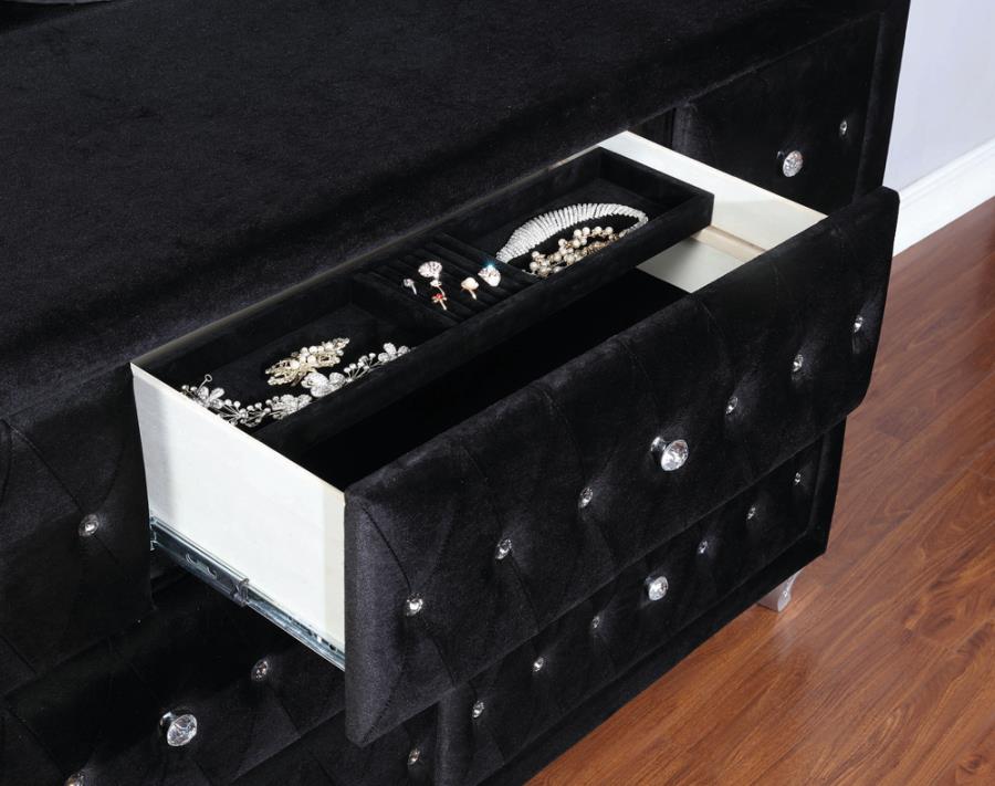 Deanna 7-drawer Rectangular Dresser Black_1