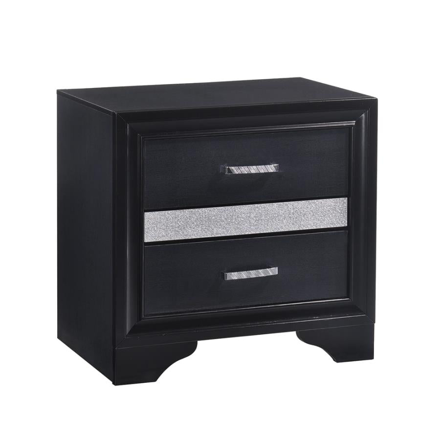 Miranda 2-drawer Nightstand Tray Black_1