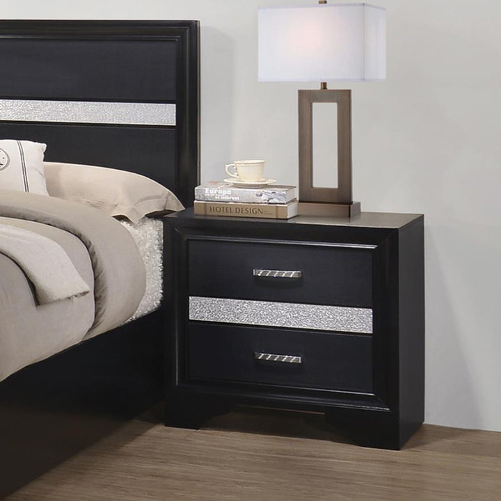 Miranda 2-drawer Nightstand Tray Black_3