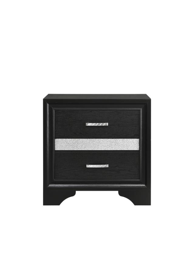 Miranda 2-drawer Nightstand Tray Black_5