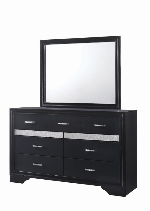 Miranda 7-drawer Dresser Black and Rhinestone_1