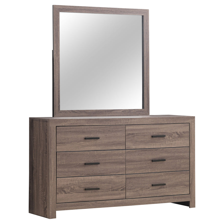 Brantford 6-drawer Dresser with Mirror Barrel Oak_0