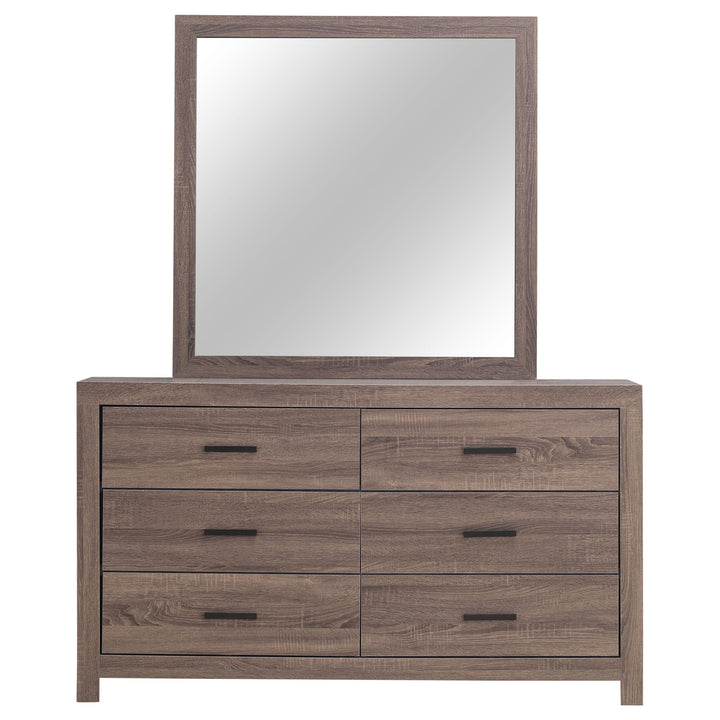 Brantford 6-drawer Dresser with Mirror Barrel Oak_2