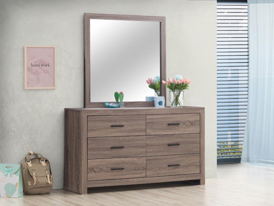 Brantford Rectangle Dresser Mirror Barrel Oak_0