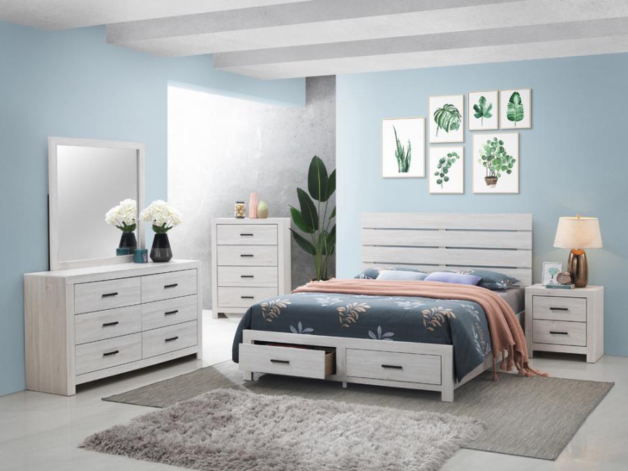 Marion 4-piece Eastern King Storage Bedroom Set Coastal White_0