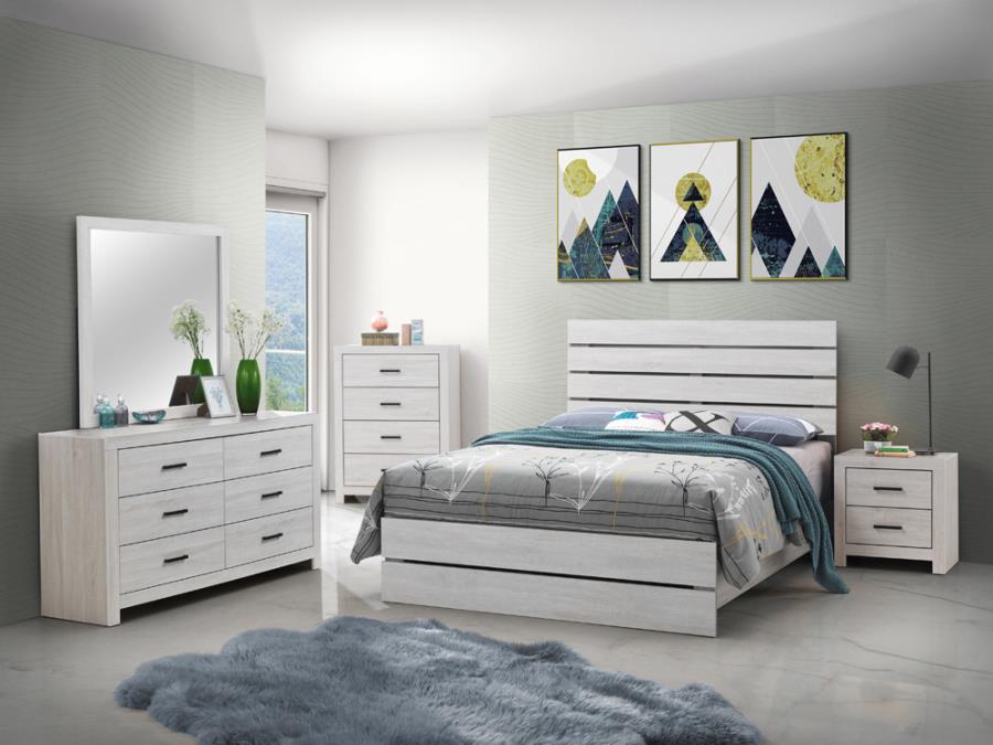 Marion 4-piece Queen Panel Bedroom Set Coastal White_0