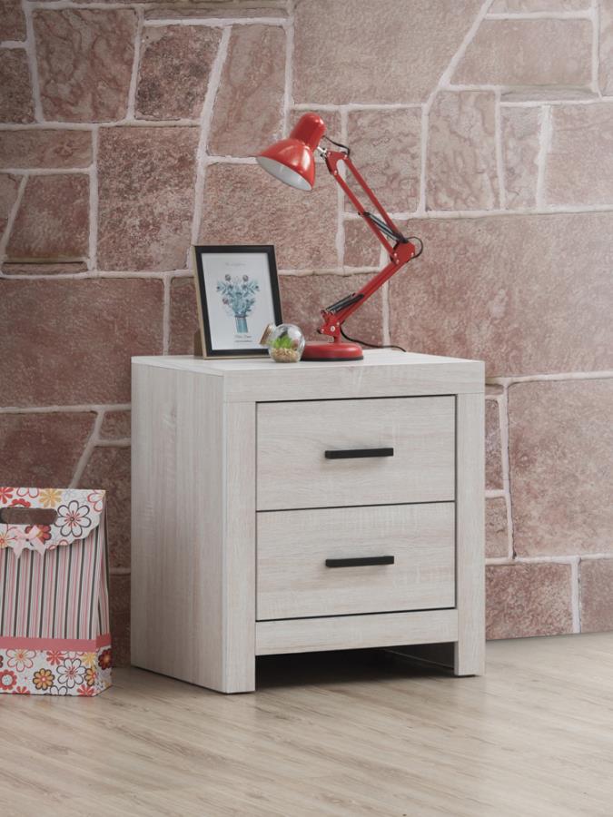 Marion 2-drawer Nightstand Coastal White_0