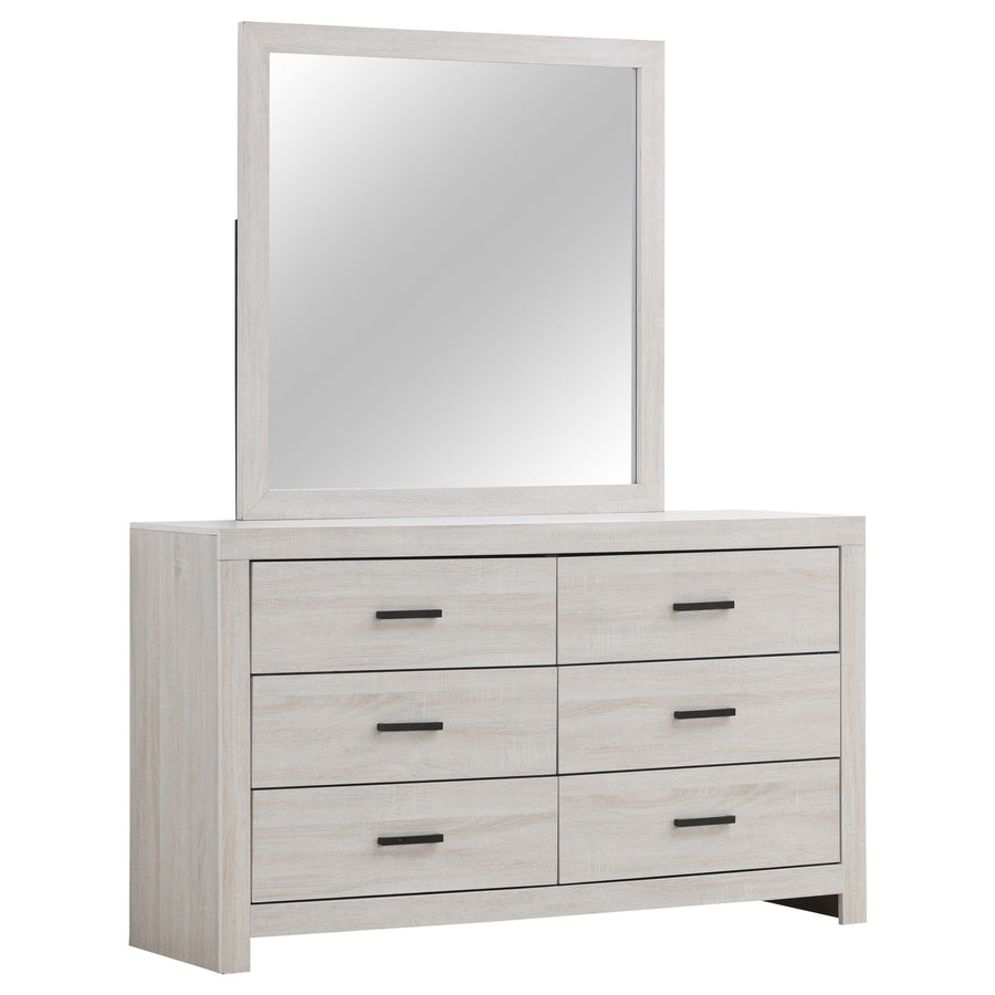 Brantford 6-drawer Dresser with Mirror Coastal White_0