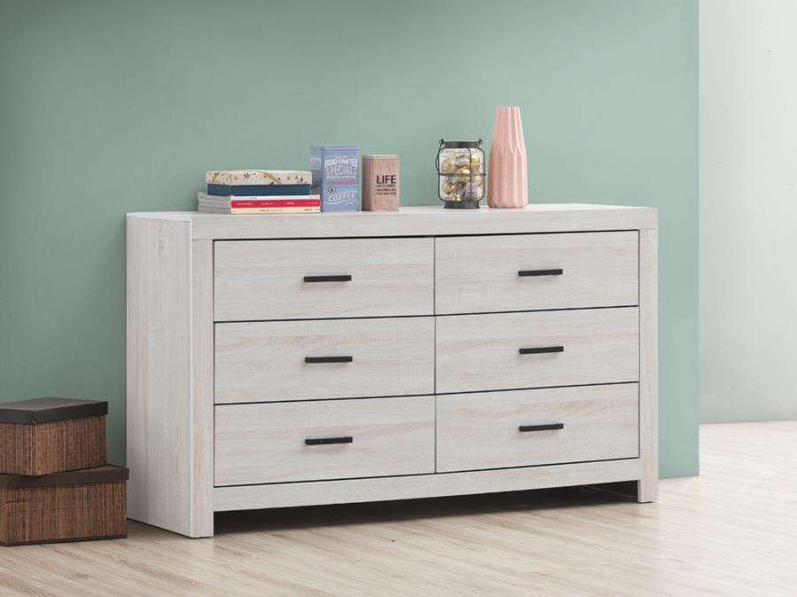 Marion 6-drawer Dresser Coastal White_0