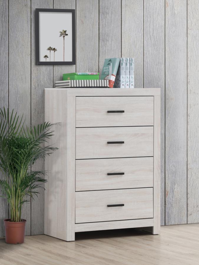 Marion 4-drawer Chest Coastal White_0